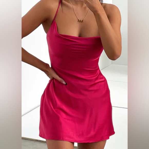 Thats So Fetch | Dresses | Thats So Fetch Sexy Little Red Satin Dress ...